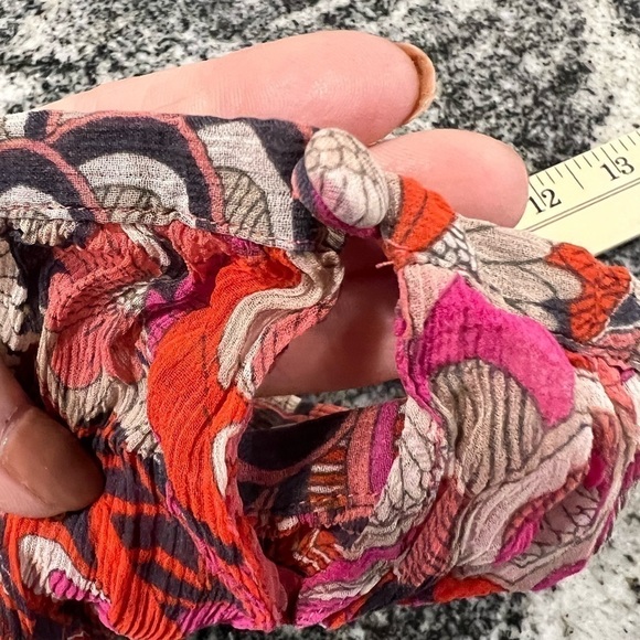 Monsoon Silk Multi Pattern Colorful Blouse with Ties - Picture 4 of 14